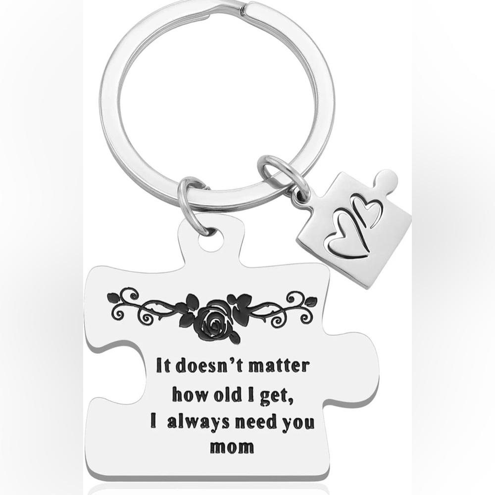 Mom Puzzle Piece Gift Keychain